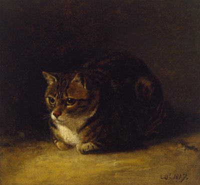 Study of a Cat, 1817 by Abraham Cooper